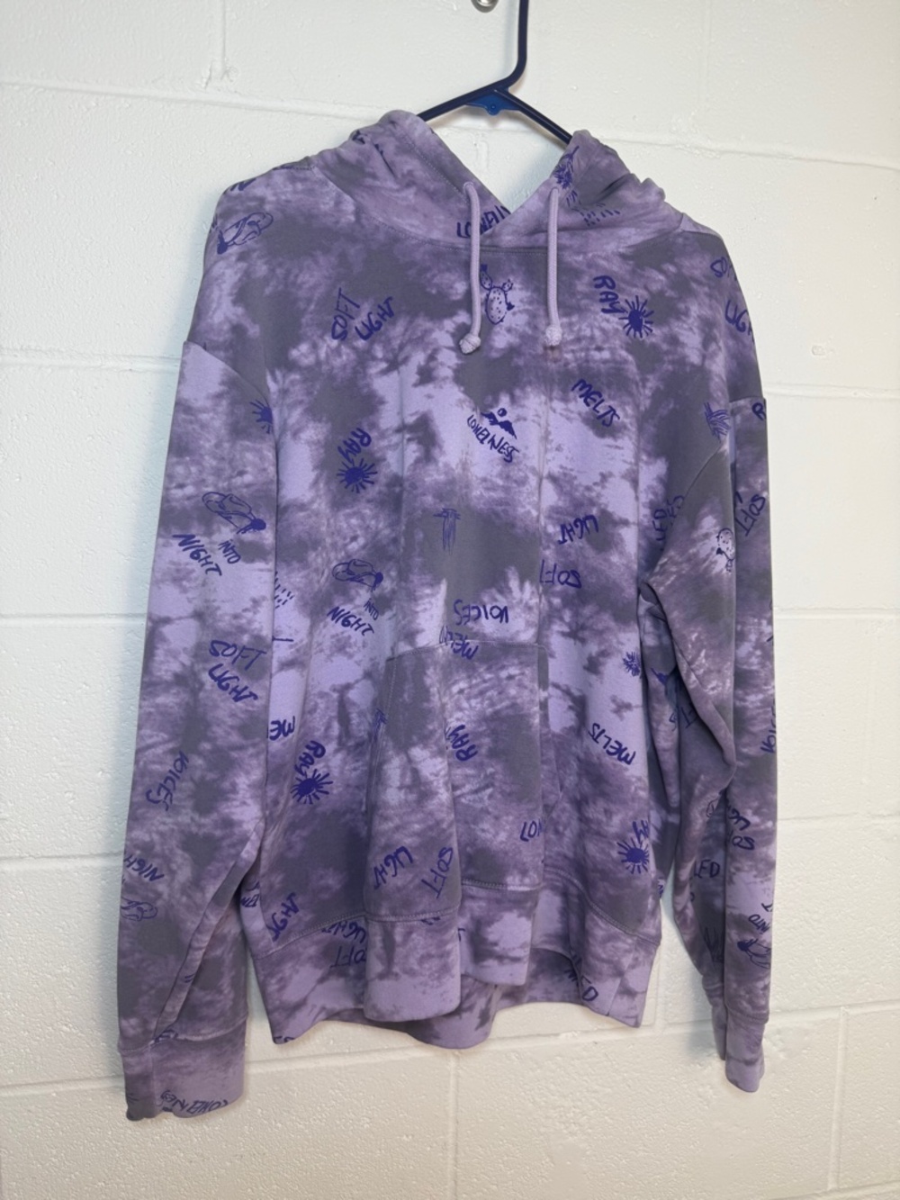 BP Men's Purple Lavender Tie Dye Style Hoodie Size Medium